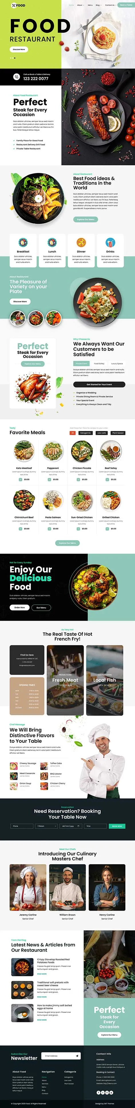 Food Website Templates