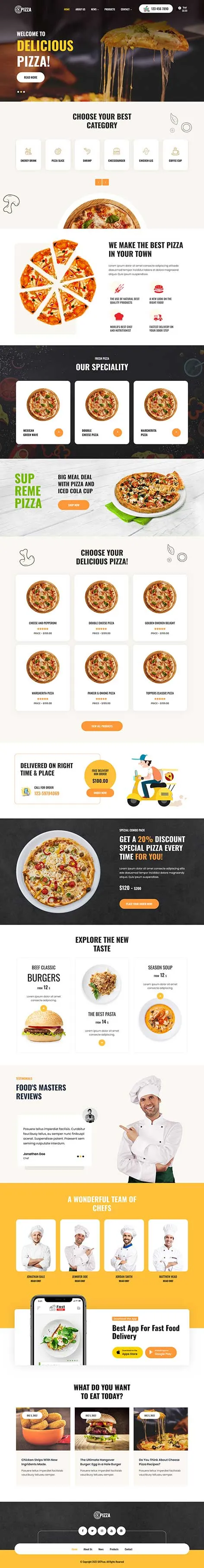 Pizza Delivery WordPress Theme