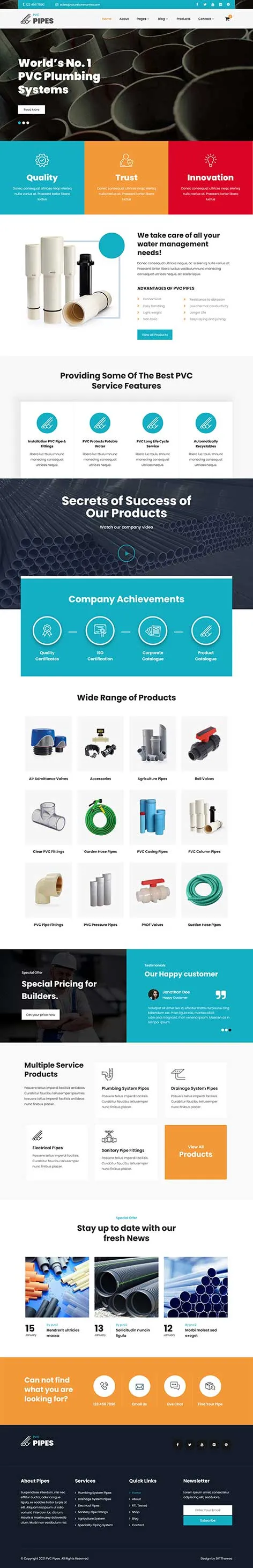 Plumbing Parts Wordpress Theme