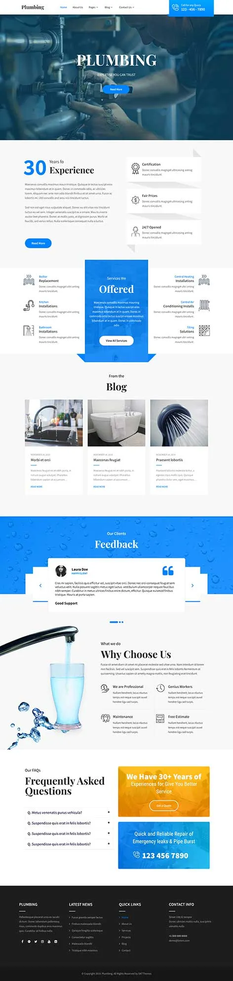Plumbing WordPress Theme
