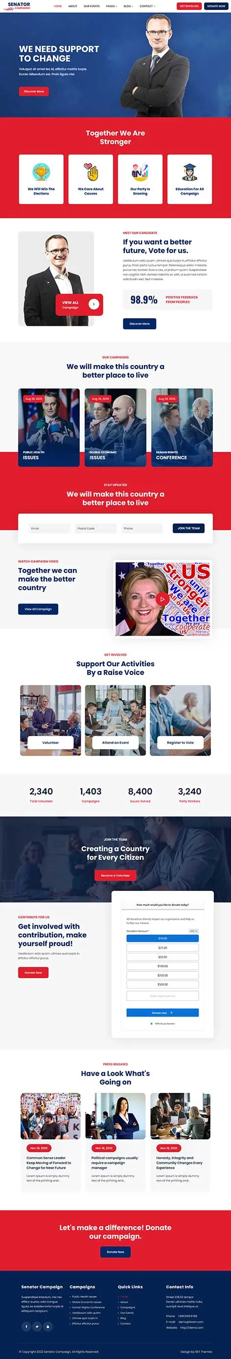 Political Campaign WordPress Theme