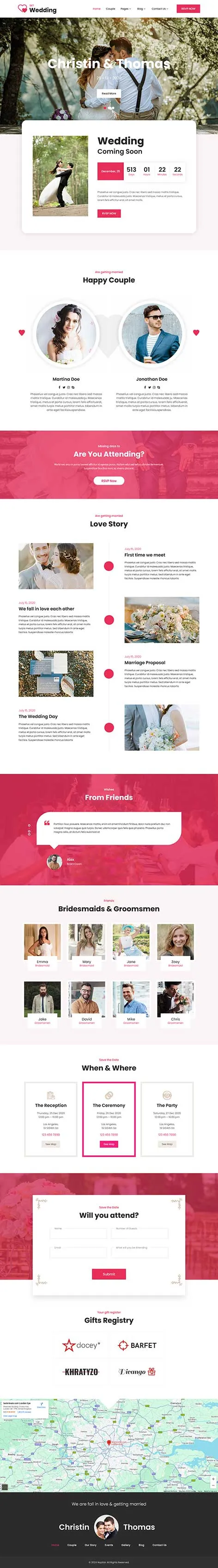 Promising WordPress Theme for Couples, Marriage & Engagement Websites