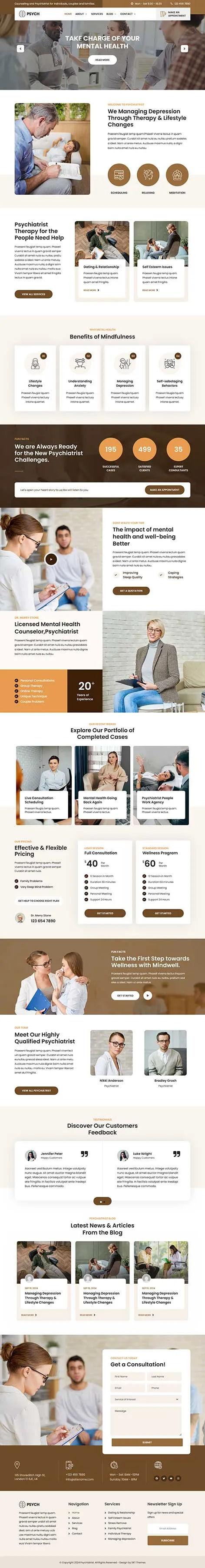 Psychiatrist WordPress Theme help to Grow Your Mental Health Practice