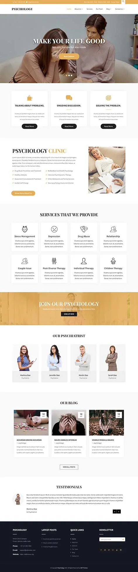 Psychology WordPress Theme for Professional Mental Health Websites