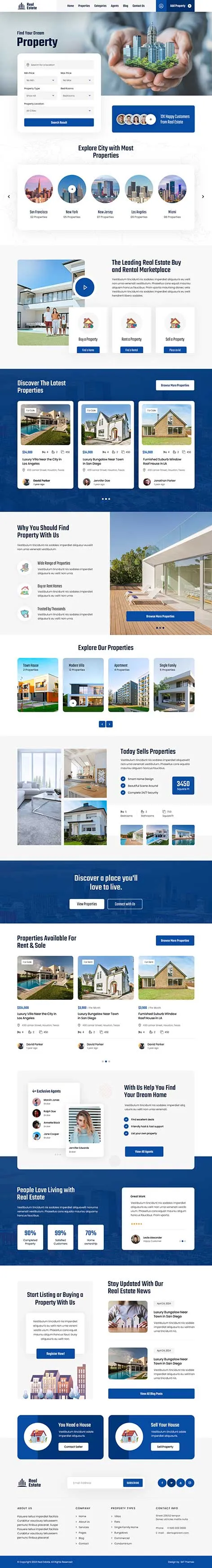 Real Estate Agent WordPress Theme for property listings and realtors