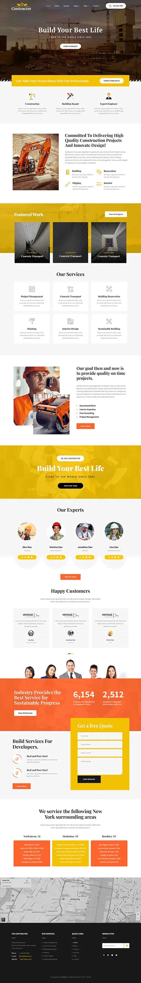 Renovation Company WordPress Theme for construction and remodeling businesses