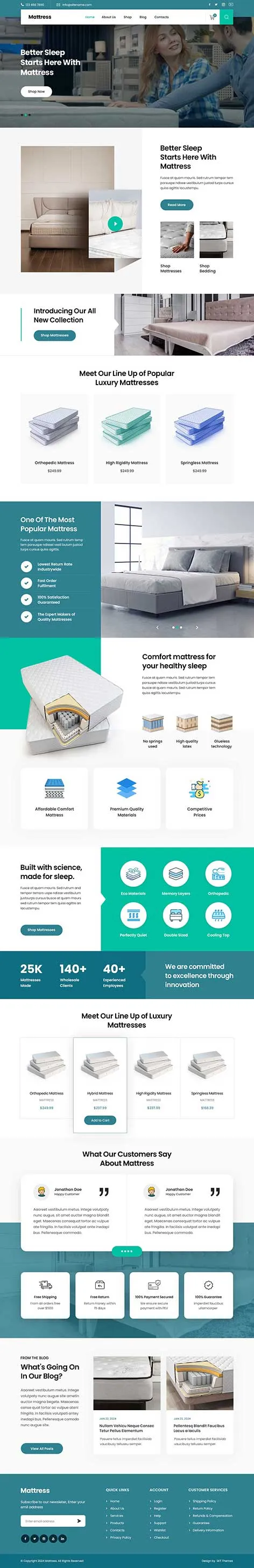Retail Shop Website Template designed for eCommerce and product showcasing websites