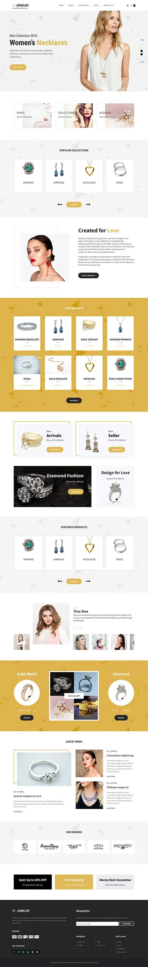 Royal Shop WordPress Theme by pinnacleThemes for luxury eCommerce websites
