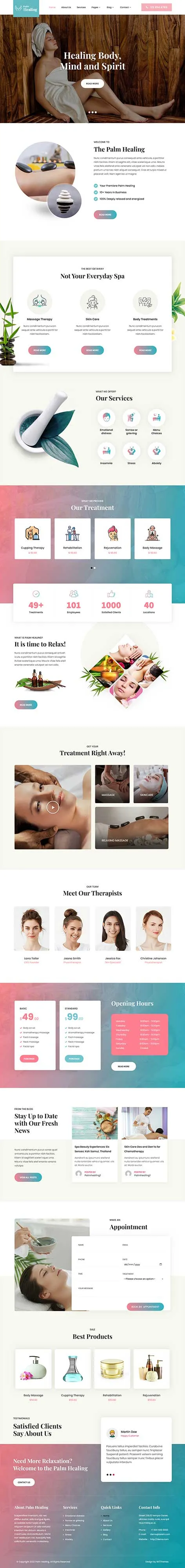 Sauna WordPress Theme for Spas, Wellness, and Massage Centers