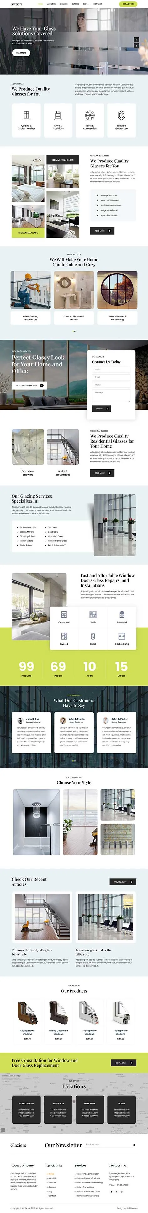 Stained Glass WordPress Theme for Glass art retailers and online shops