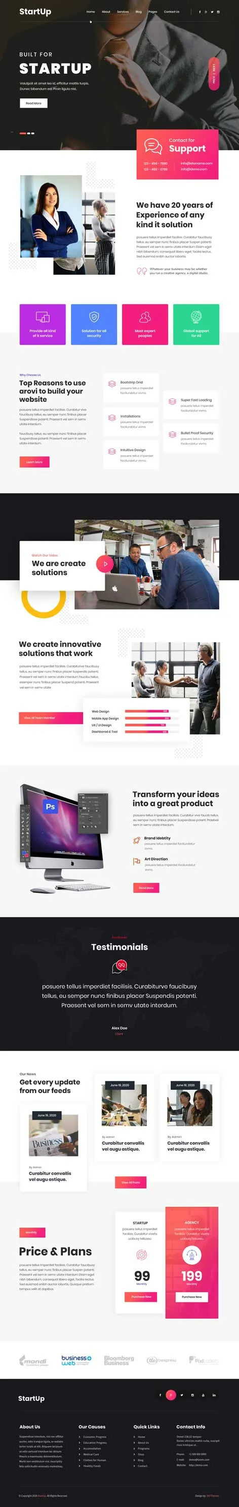 Startup Blog WordPress Theme