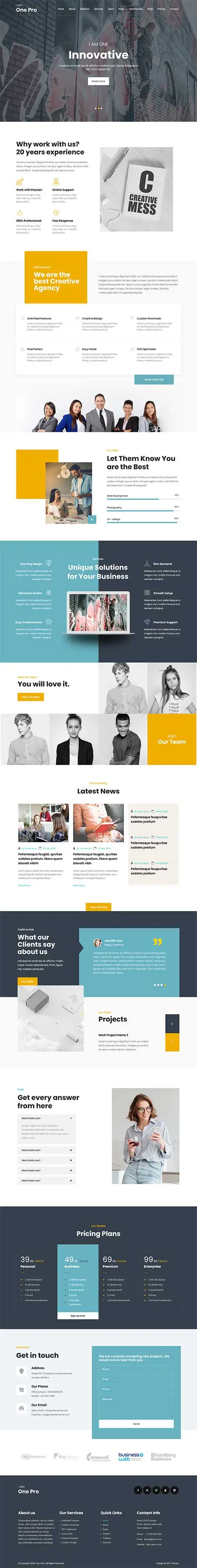 Sticky Header WordPress Theme