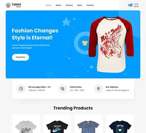 T Shirt Store WordPress Theme for Custom Apparel eCommerce Shop