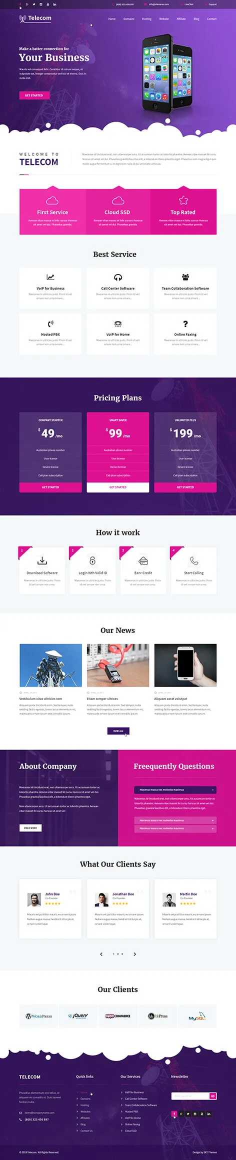 VOIP WordPress Theme