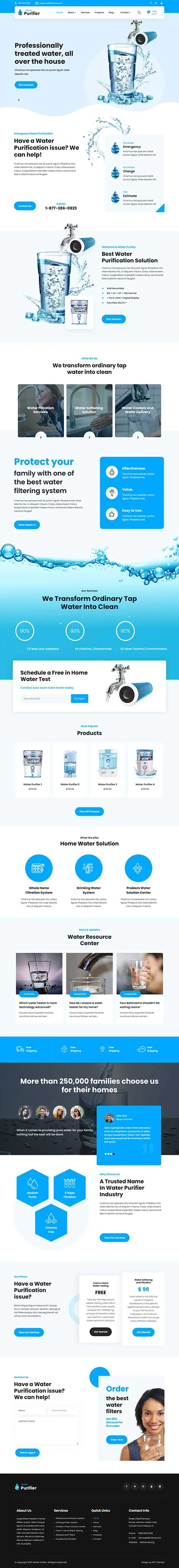 Water Testing Service WordPress Theme