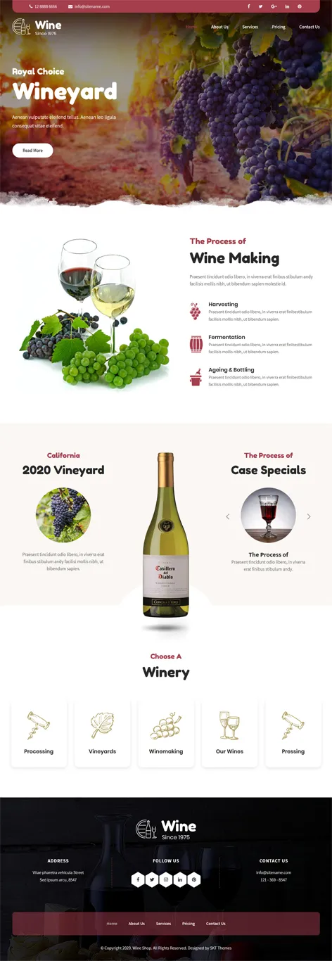 Wine WordPress Theme