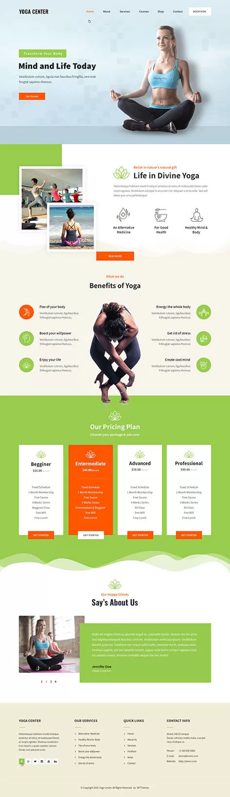 Yoga Instructor WordPress Theme Studios