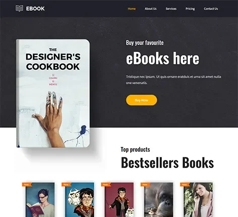 eBook Website Template