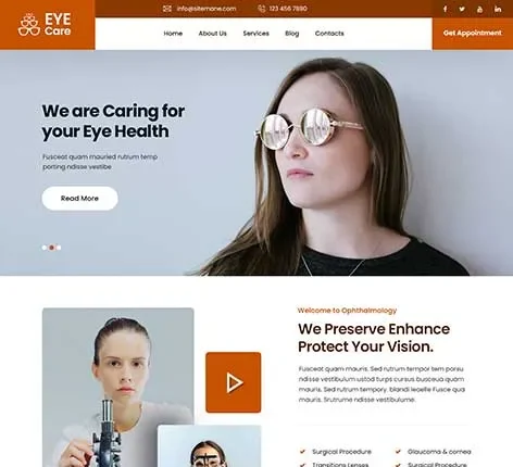 Eyewear WordPress Theme