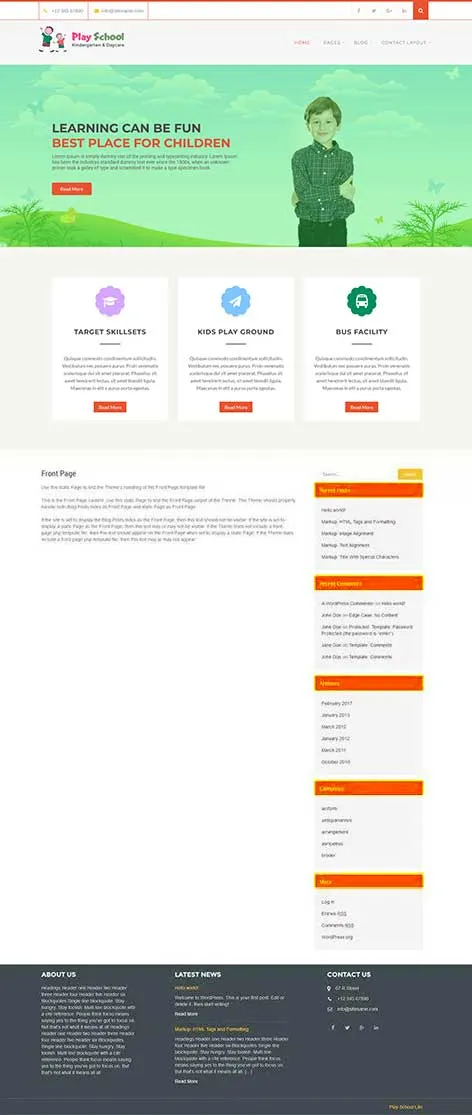 Language School WordPress Theme