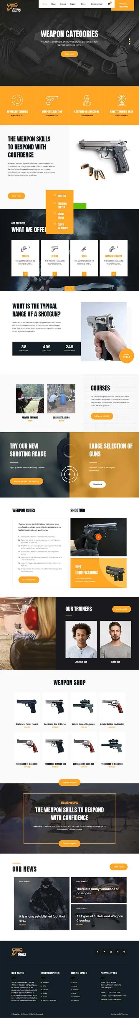 Gun Shop WordPress Theme