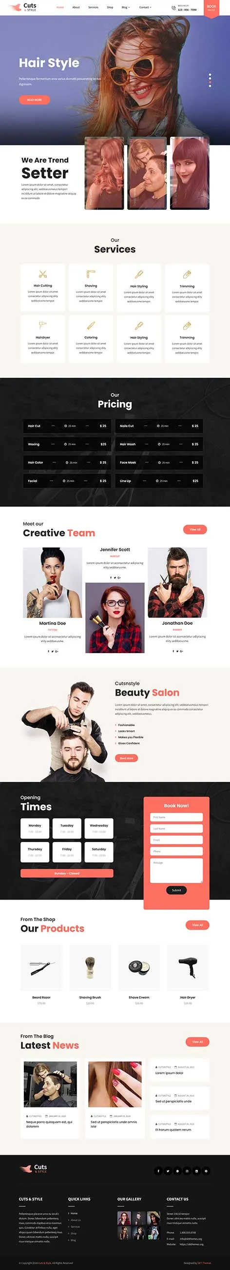 Hair Extensions WordPress Theme