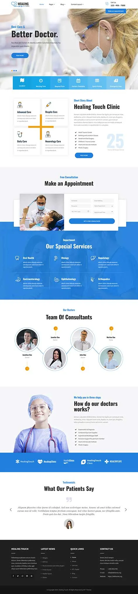 Health Clinic WordPress Theme