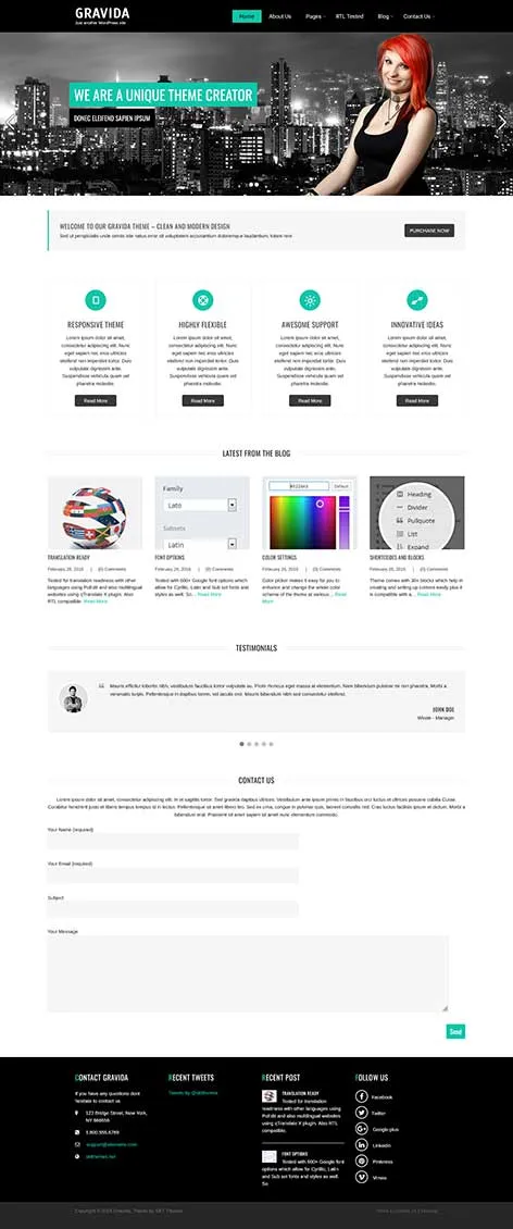 High End WordPress Theme