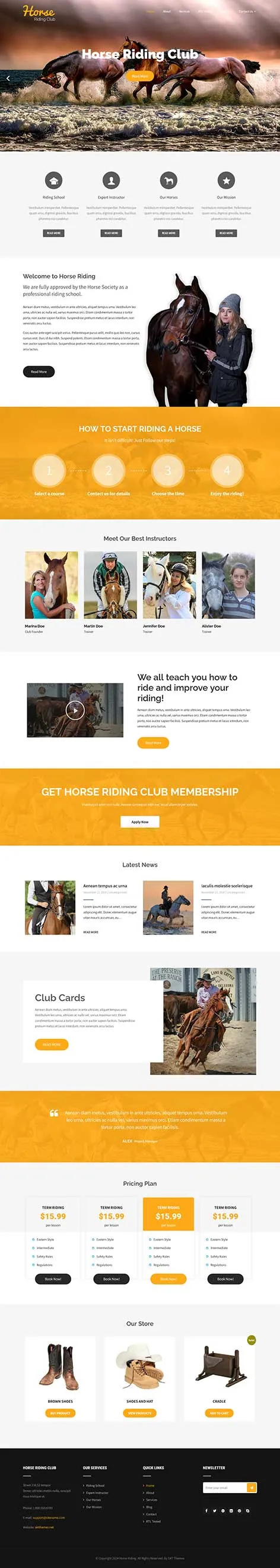 Horse Ranch WordPress Theme