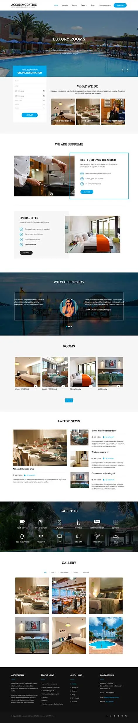 Hospitality WordPress Theme