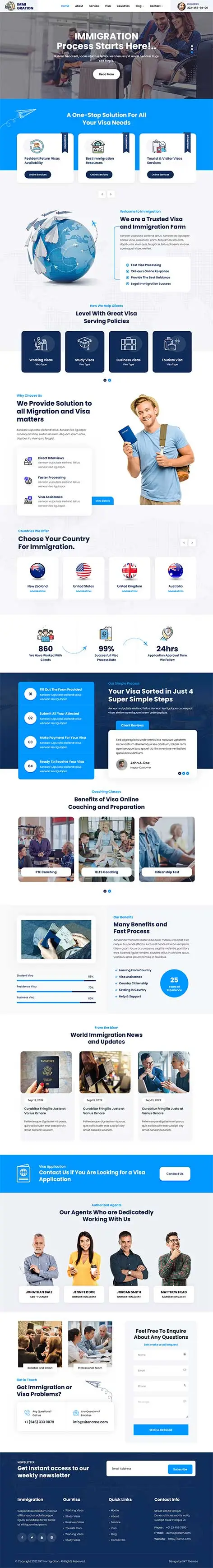 Immigration WordPress Theme