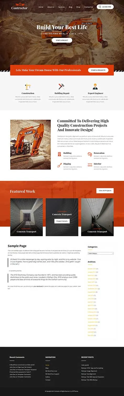 Machinery WordPress Theme