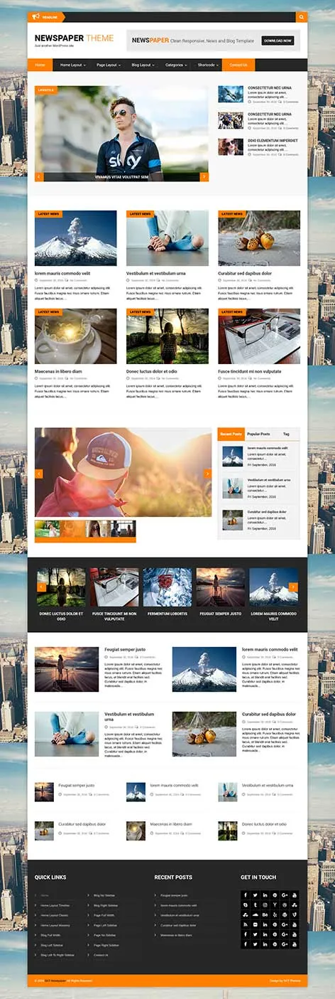 Magazine Style WordPress Theme