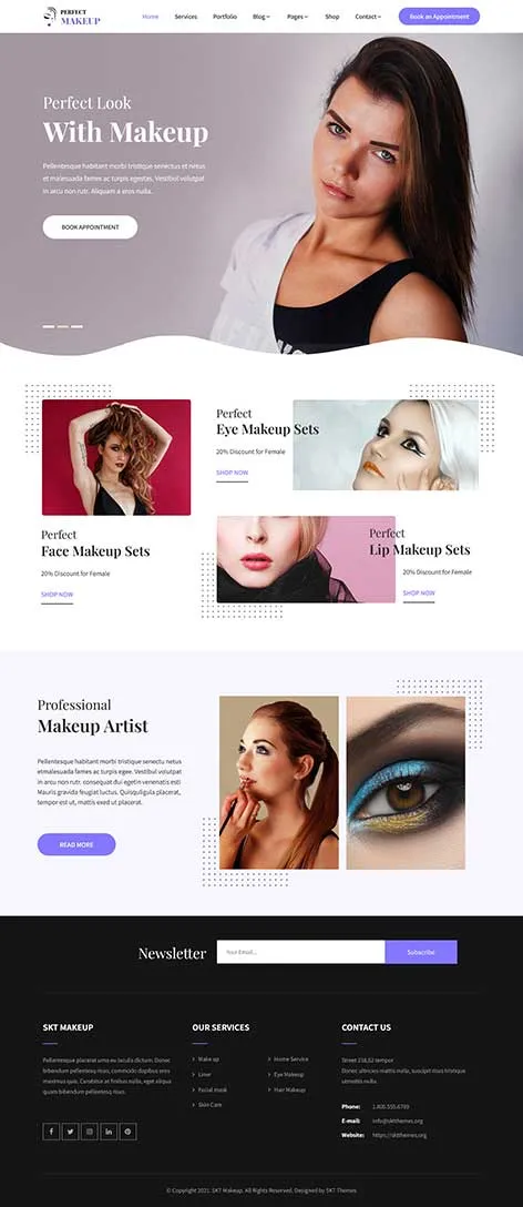 Makeup Artist WordPress Theme