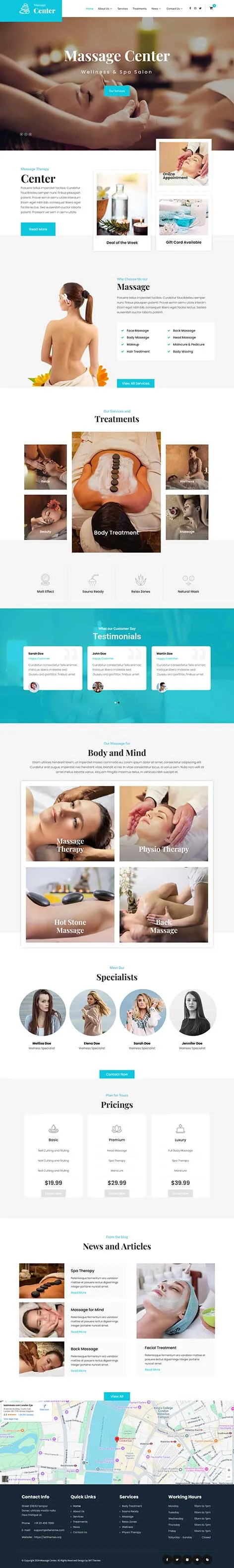 Massage Therapist WordPress Theme
