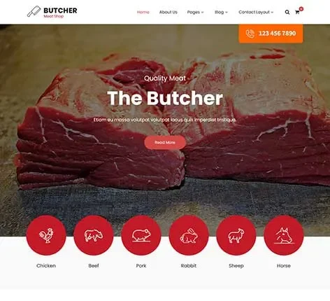 Meat Shop WordPress Theme