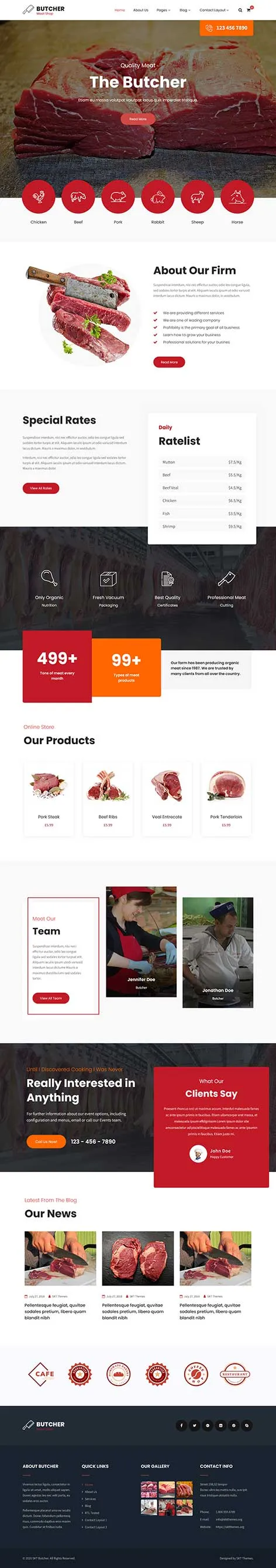 Meat Shop WordPress Theme