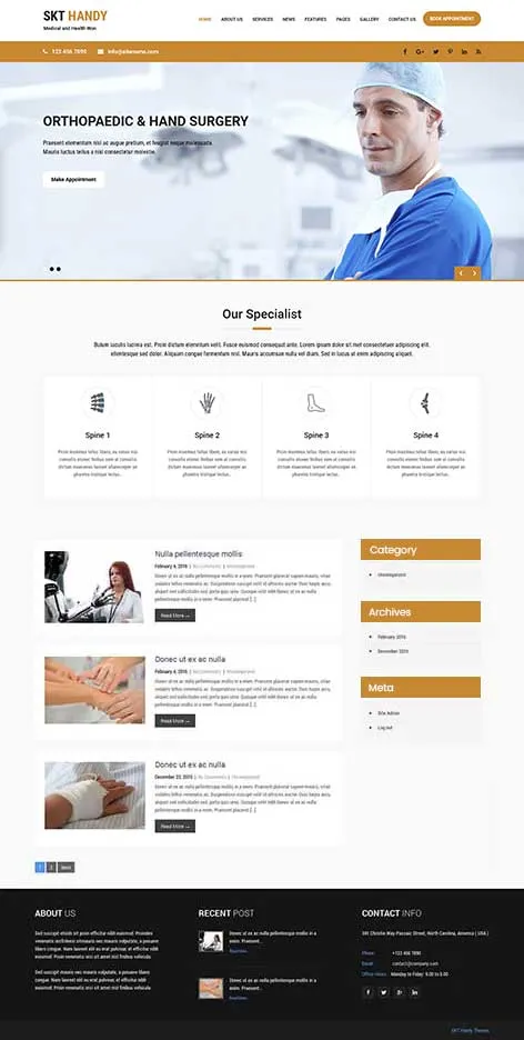 Medical Health WordPress Theme