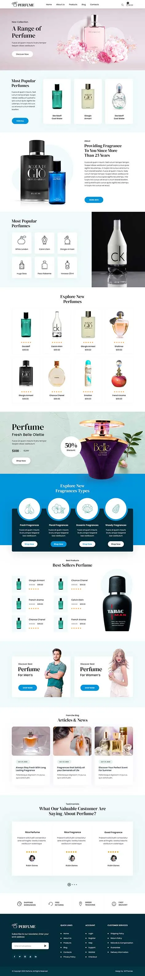 Multiple Menus WordPress Theme