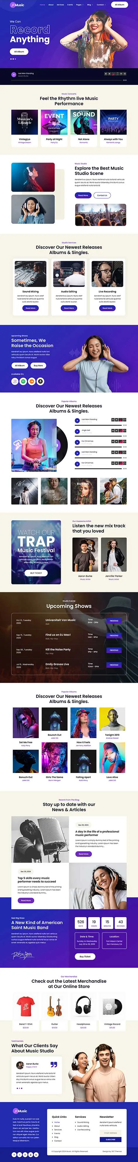 Music Store WordPress Theme