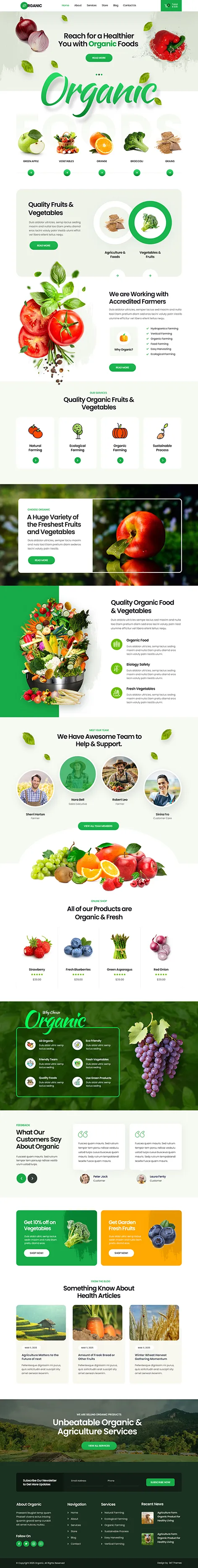 Organic Store WordPress Theme