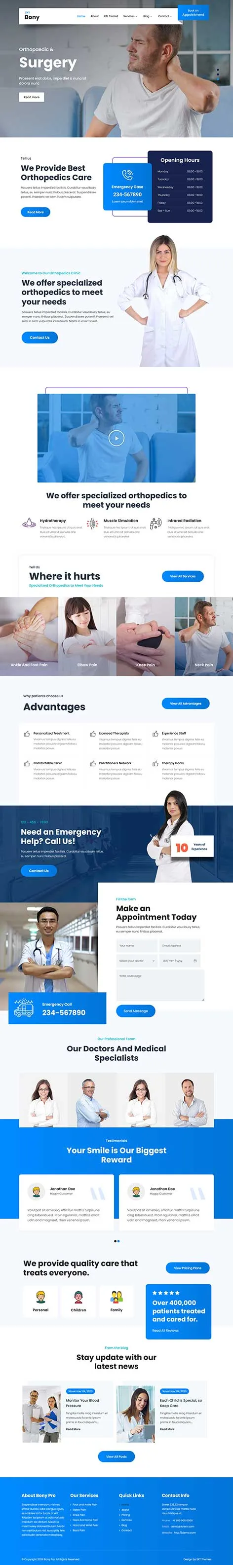 Orthopedic WordPress Theme