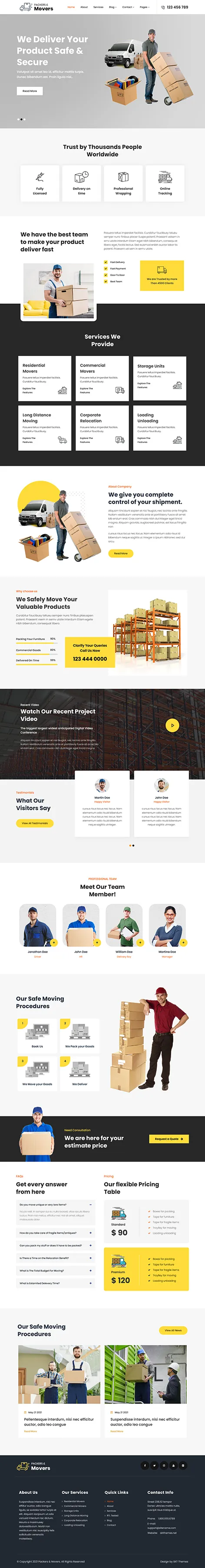 Packaging Service WordPress Theme