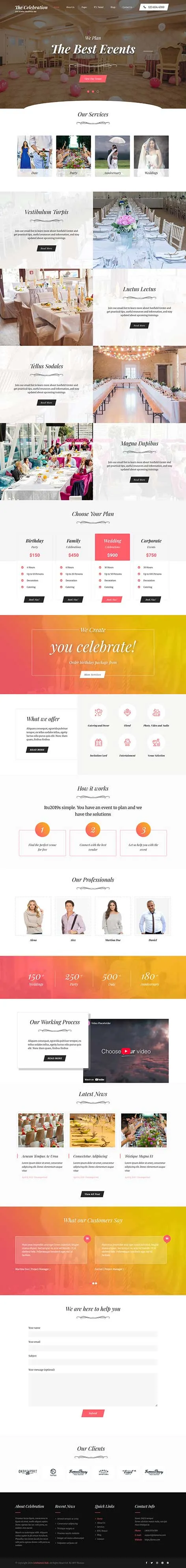 Party Rental WordPress Theme
