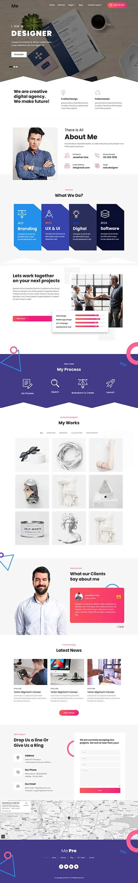 Personal Resume WordPress Theme