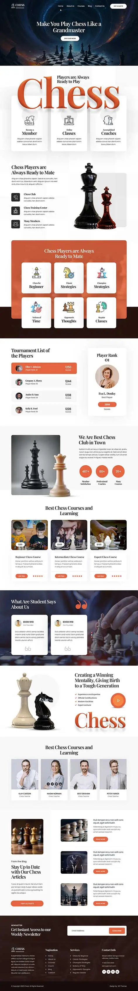 Chess Board WordPress Theme