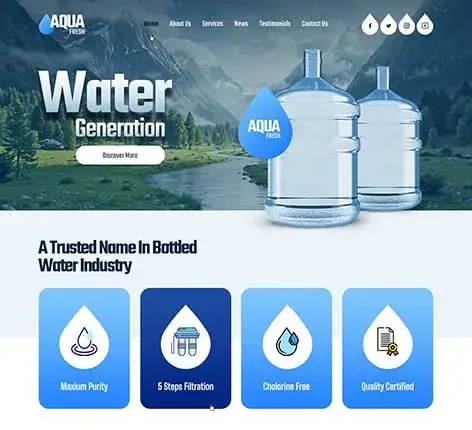 Water Production WordPress Theme