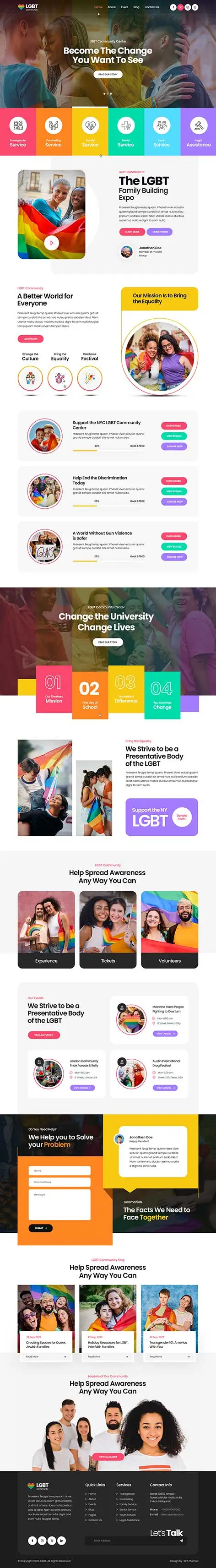LGBT & Gay Rights Festival WordPress Theme