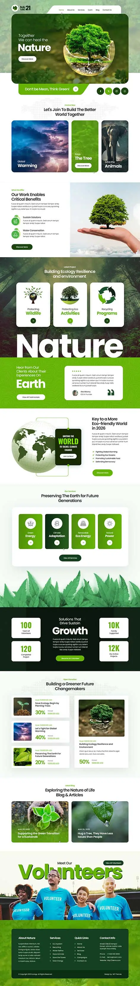 Nature Inspired WordPress Theme